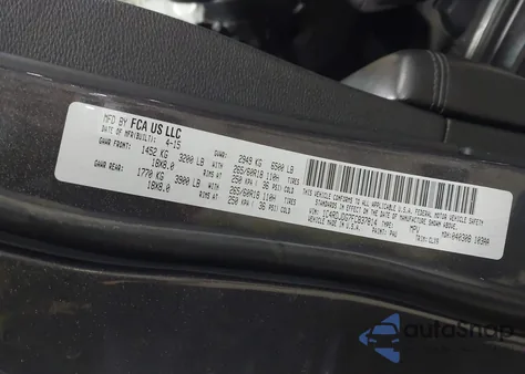 2015 Dodge Durango Limited from USA, damaged, VIN 1C4RDJDG7FC837814